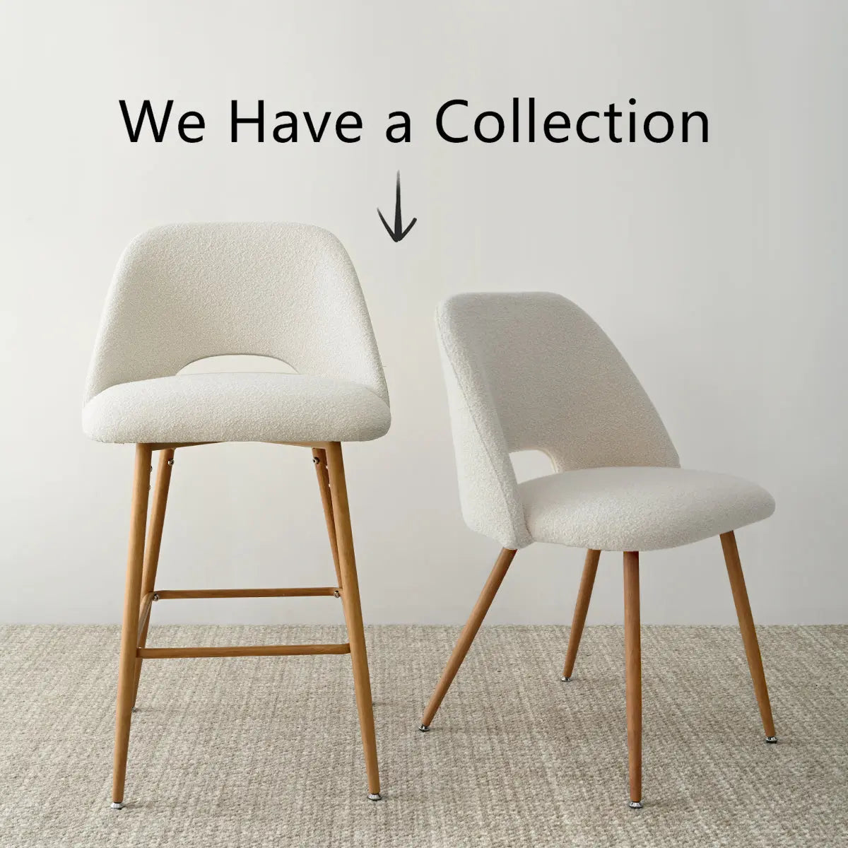 Edwin Collection: Expansive Dining Chair, Bar Stool, Bench & Set - The Pop Maison