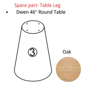 Spare Part-Dwen 46" Round Table Base - The Pop Maison