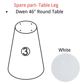 Spare Part-Dwen 46" Round Table Base - The Pop Maison