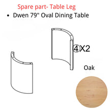 Spare Part-Dwen 79" Oval Dining Table Leg - The Pop Maison