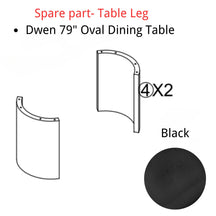 Spare Part-Dwen 79" Oval Dining Table Leg - The Pop Maison