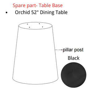 Spare Part-Orchid 52" Solid Oak Pedestal Table Base - The Pop Maison