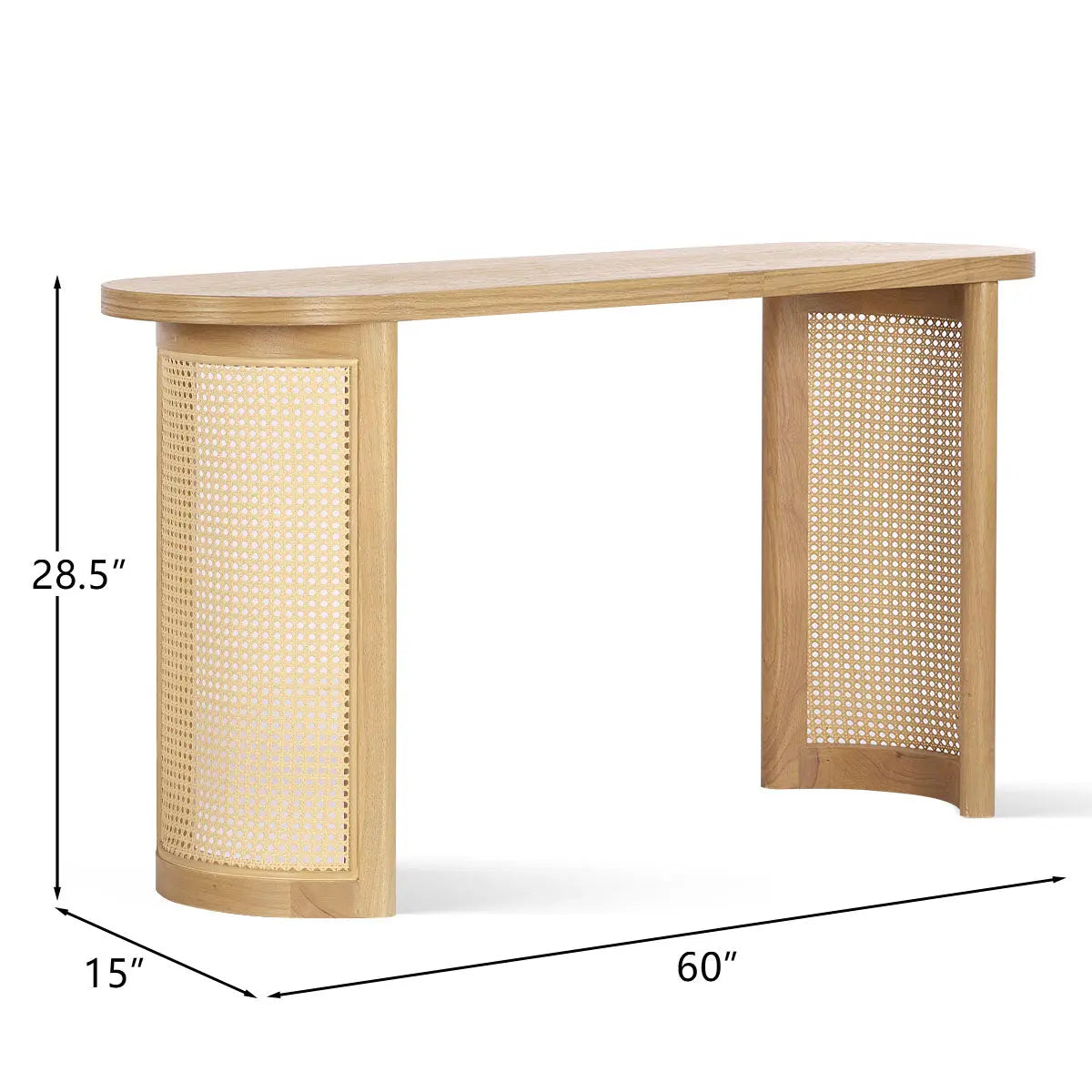 Aodai 60" Wooden Console Table The Pop Maison
