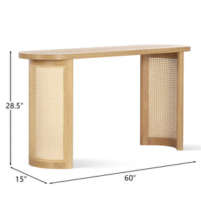 Aodai 60" Wooden Console Table The Pop Maison
