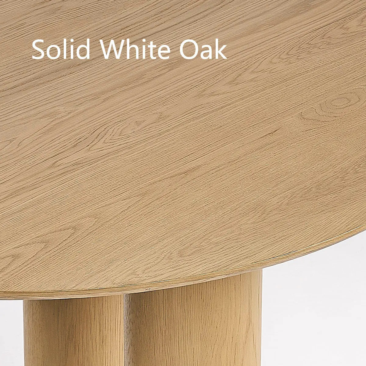 Baguette 52" White Oak Round Dining Table for Warm Gatherings The Pop Maison