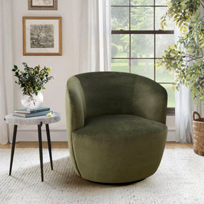 Bella 28" Velvet Swivel Chair The Pop Maison