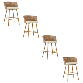 Nice Barrel Counter Stool Set with Luxury sherpa, Bucket-style Stool The Pop Maison