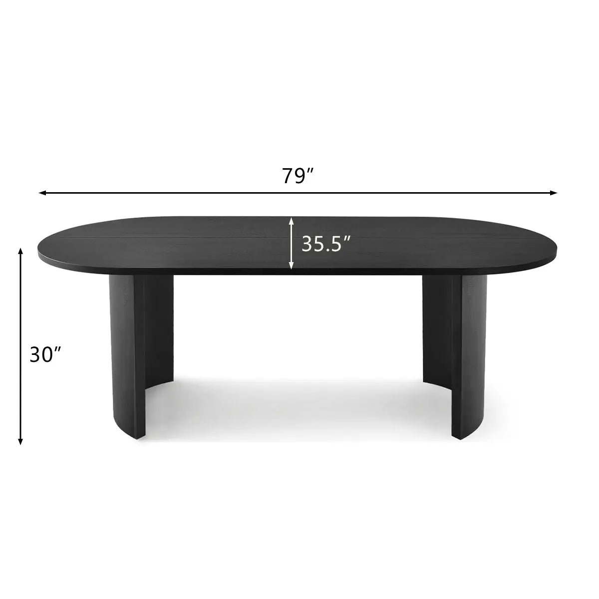 Dwen 79" Oval Dining Table The Pop Maison