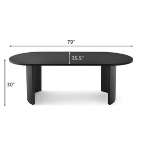 Dwen 79" Oval Dining Table The Pop Maison