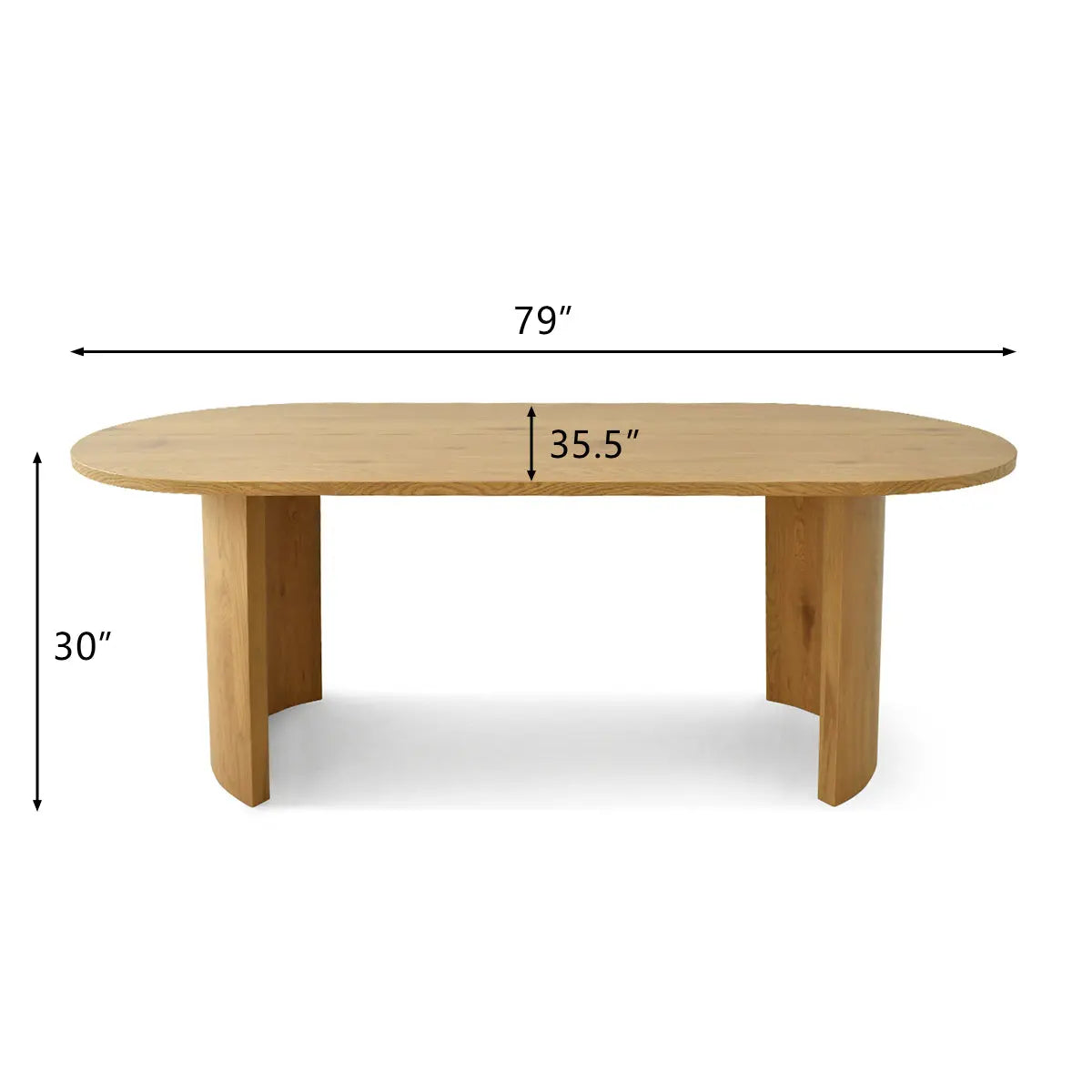 Dwen 79" Oval Dining Table The Pop Maison