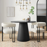 Mia Beige & Dwen 35" Black 3pcs Dining Set The Pop Maison