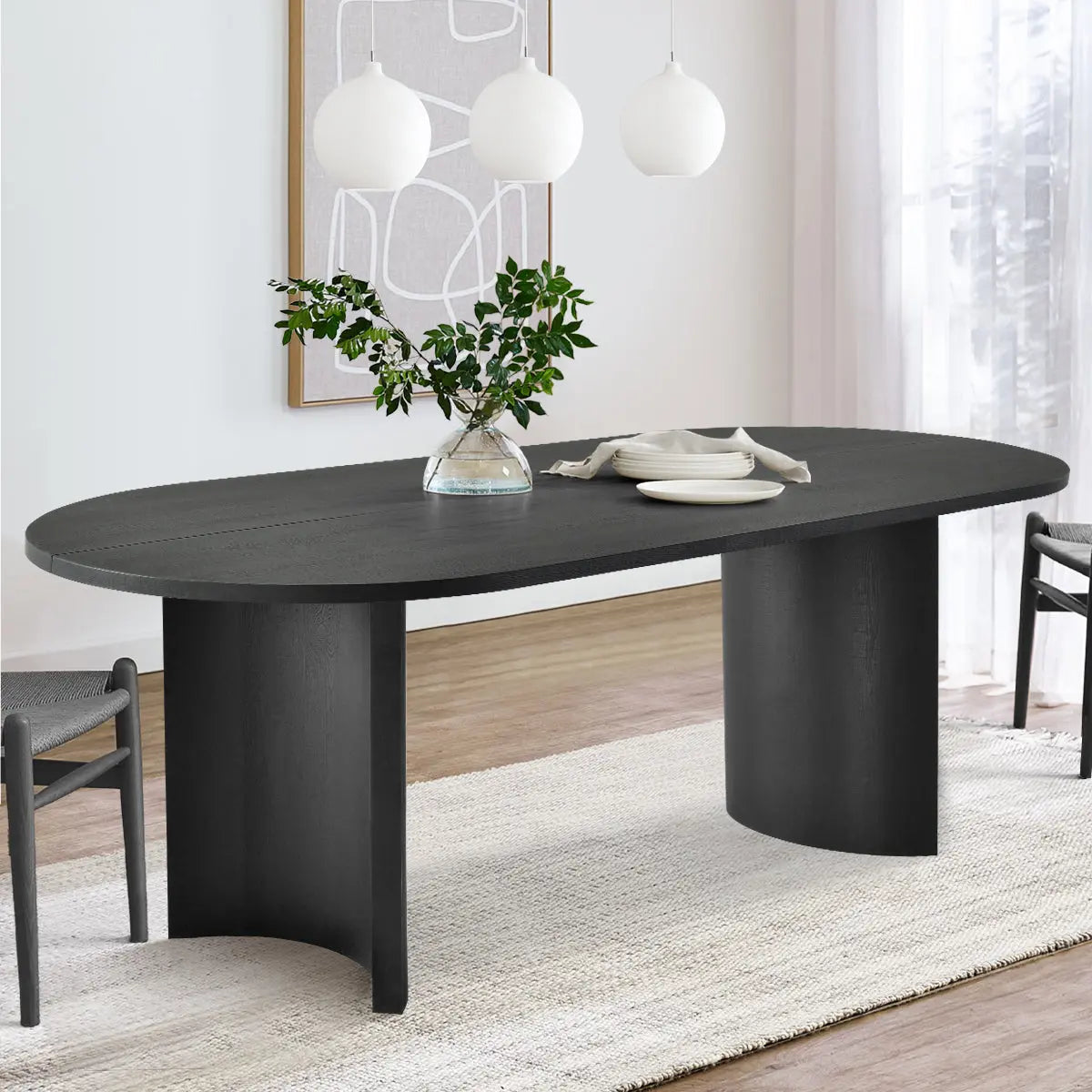 Dwen 79" Oval Dining Table The Pop Maison