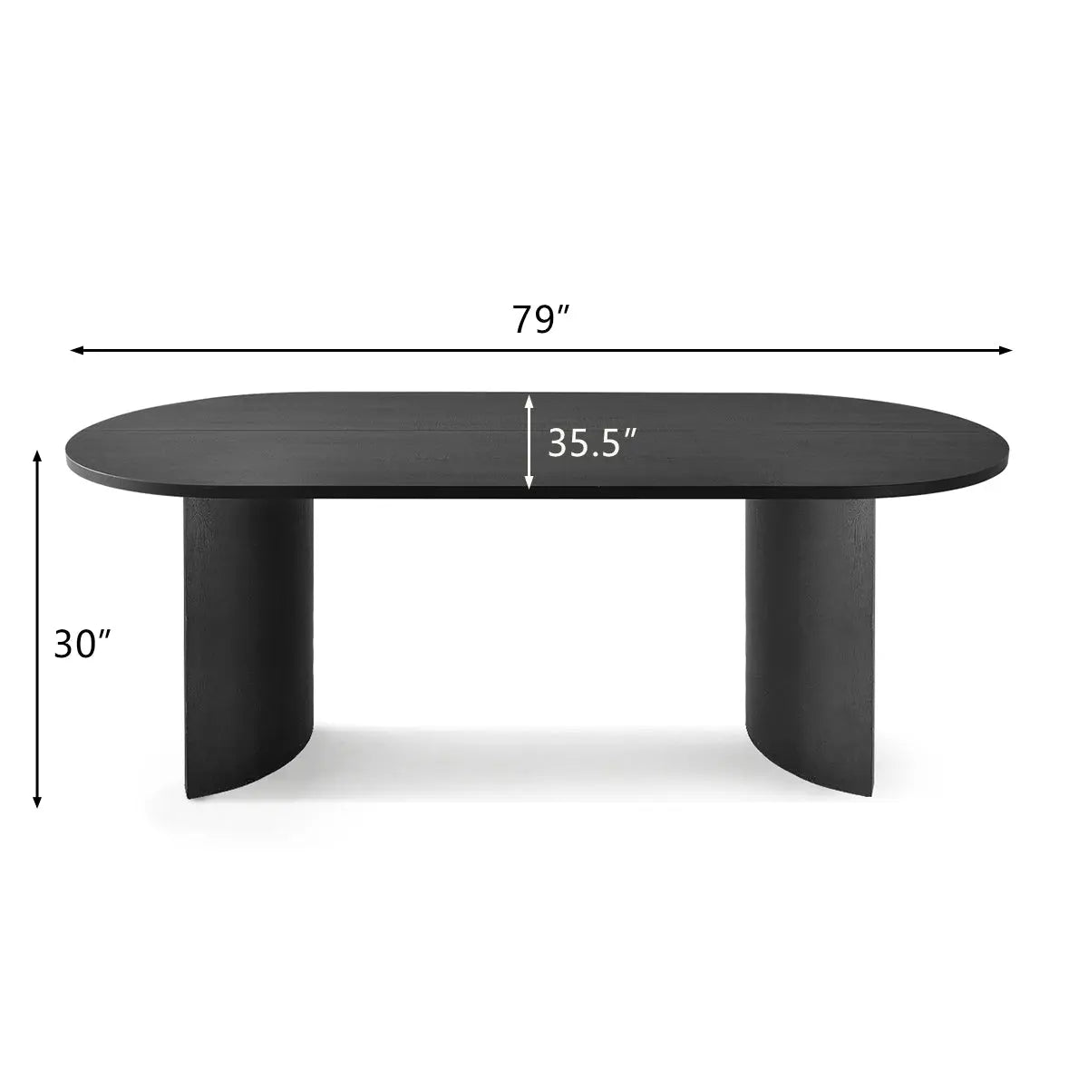 Dwen 79" Oval Dining Table The Pop Maison