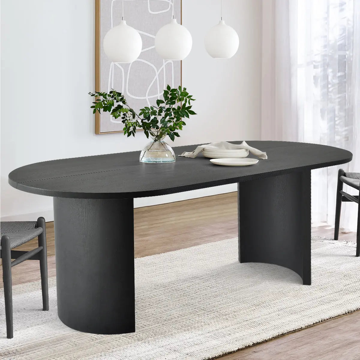 Dwen 79" Oval Dining Table The Pop Maison