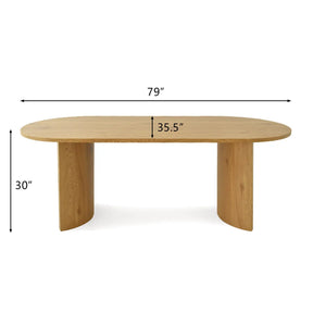 Dwen 79" Oval Dining Table The Pop Maison