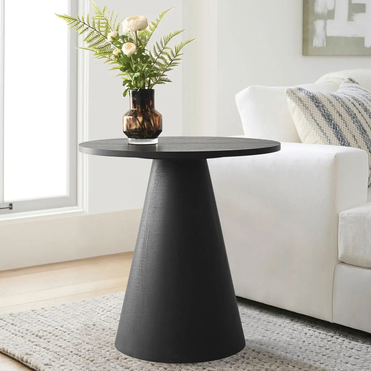 Dwen 24” Wooden Round Side Table The Pop Maison