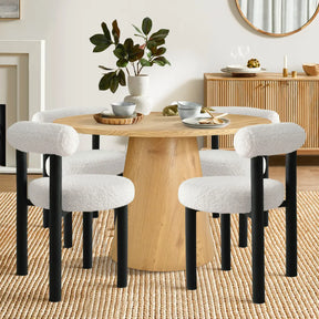 Set of 2 Shaun Boucle Dining Chairs The Pop Maison