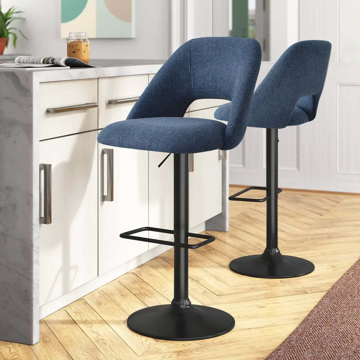 Open Box: Maison Leather Swivel Stool