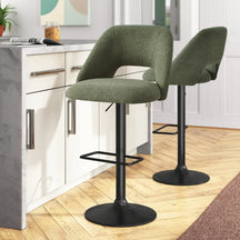 Edwin Adjustable Bar Stool Moss Green