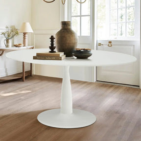 Elegant Harris Oval White Dining Table Base, essential for creating a sophisticated dining room setup