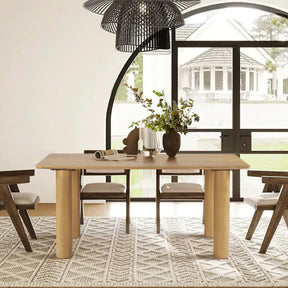 JOHSON 67" Wooden Dining Table The Pop Maison