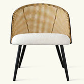 Jules Rattan Boucle Accent Chair - The Pop Maison