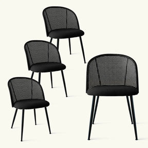 New Haven Black 35" & Jules Chair,  Round Dining Set for 4 The Pop Maison