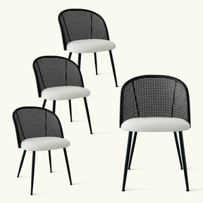 New Haven Black 35" & Jules Chair,  Round Dining Set for 4 The Pop Maison