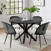 Black Oliver & Jules Black 5pcs Dining Set The Pop Maison