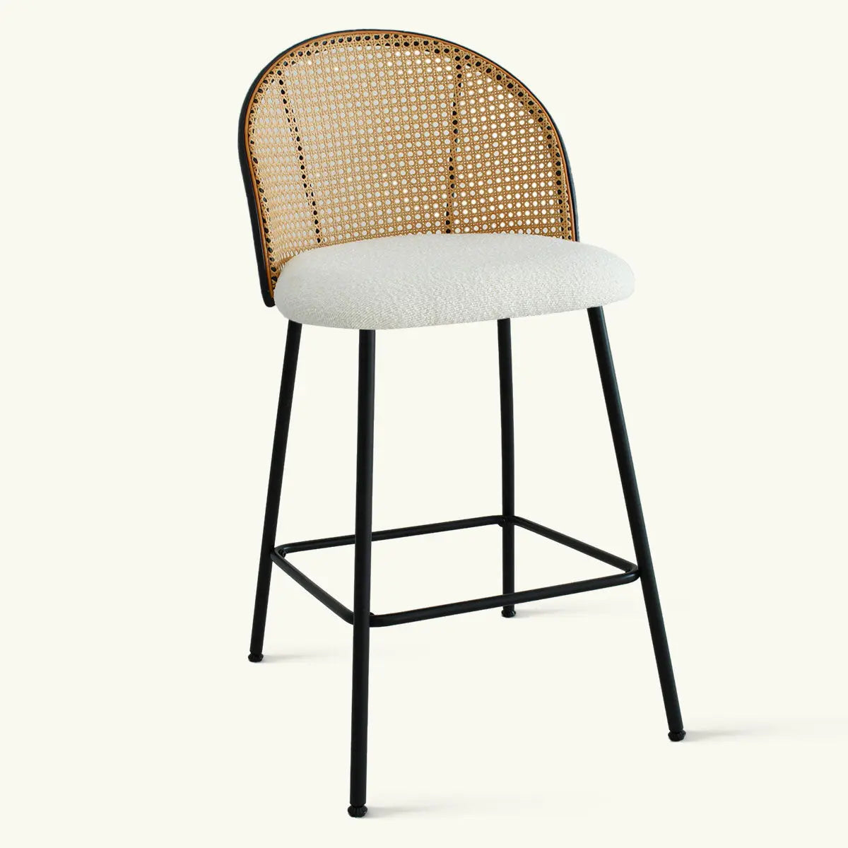 Jules Set of 2 Rattan Backrest Counter Stools The Pop Maison