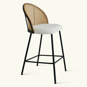 Jules Set of 2 Rattan Backrest Counter Stools The Pop Maison