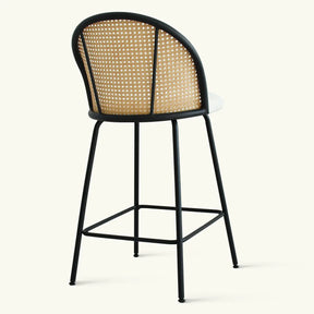 Jules Set of 2 Rattan Backrest Counter Stools The Pop Maison