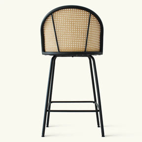 Jules Set of 2 Rattan Backrest Counter Stools The Pop Maison