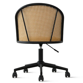 Jules Boucle Rattan Task Chair, Swival Office Chair - The Pop Maison