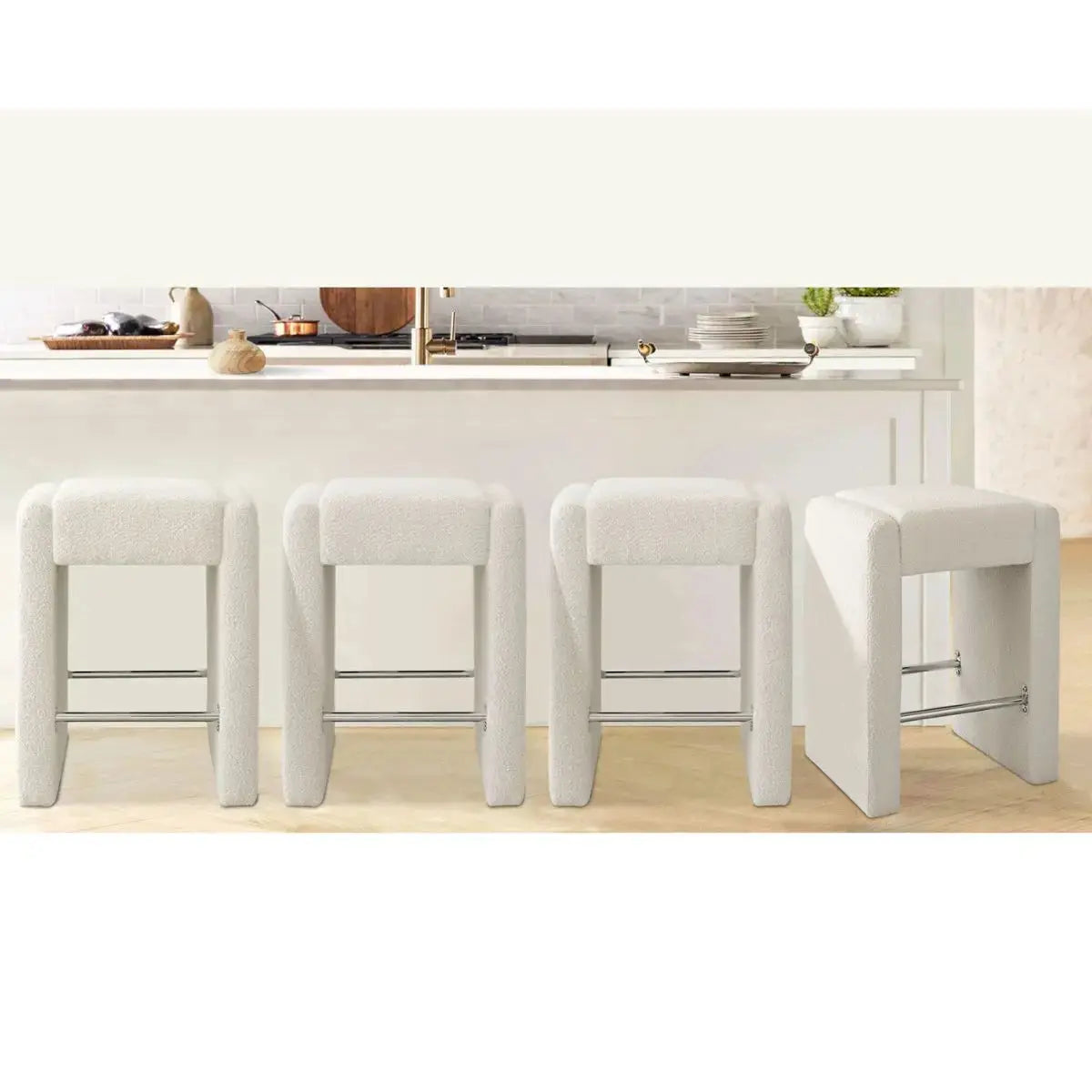 Kaia 26.5" High Counter Stool, Blackless Counter Stool Set - Sleek and Modern Seating Solution - The Pop Maison