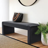 Kaia 47" Bench, Velvet Bench, Faux Leather Bench The Pop Maison