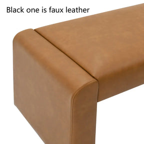 Kaia 47" Bench, Velvet Bench, Faux Leather Bench The Pop Maison