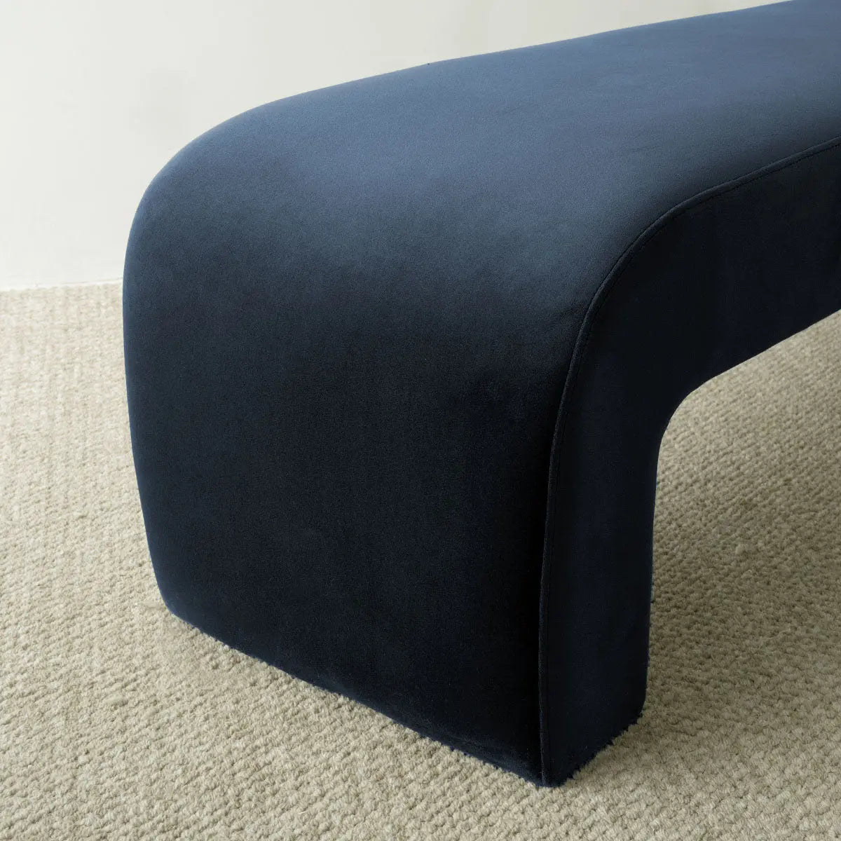 60" Luxurious Velvet Upholstered Waterfall Bench - Sleek Entryway/Foyer Seating-Modern Contemporary Style The Pop Maison