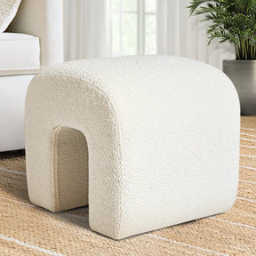 Lily Bouclé Waterfall Ottoman The Pop Maison