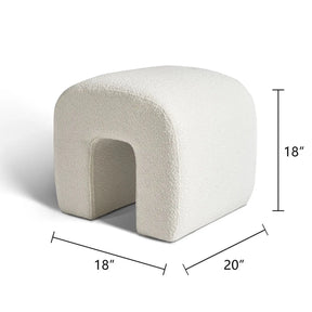 Lily Bouclé Waterfall Ottoman The Pop Maison