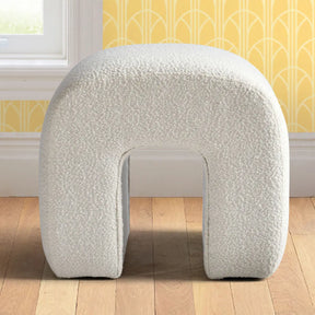 Lily Bouclé Waterfall Ottoman The Pop Maison