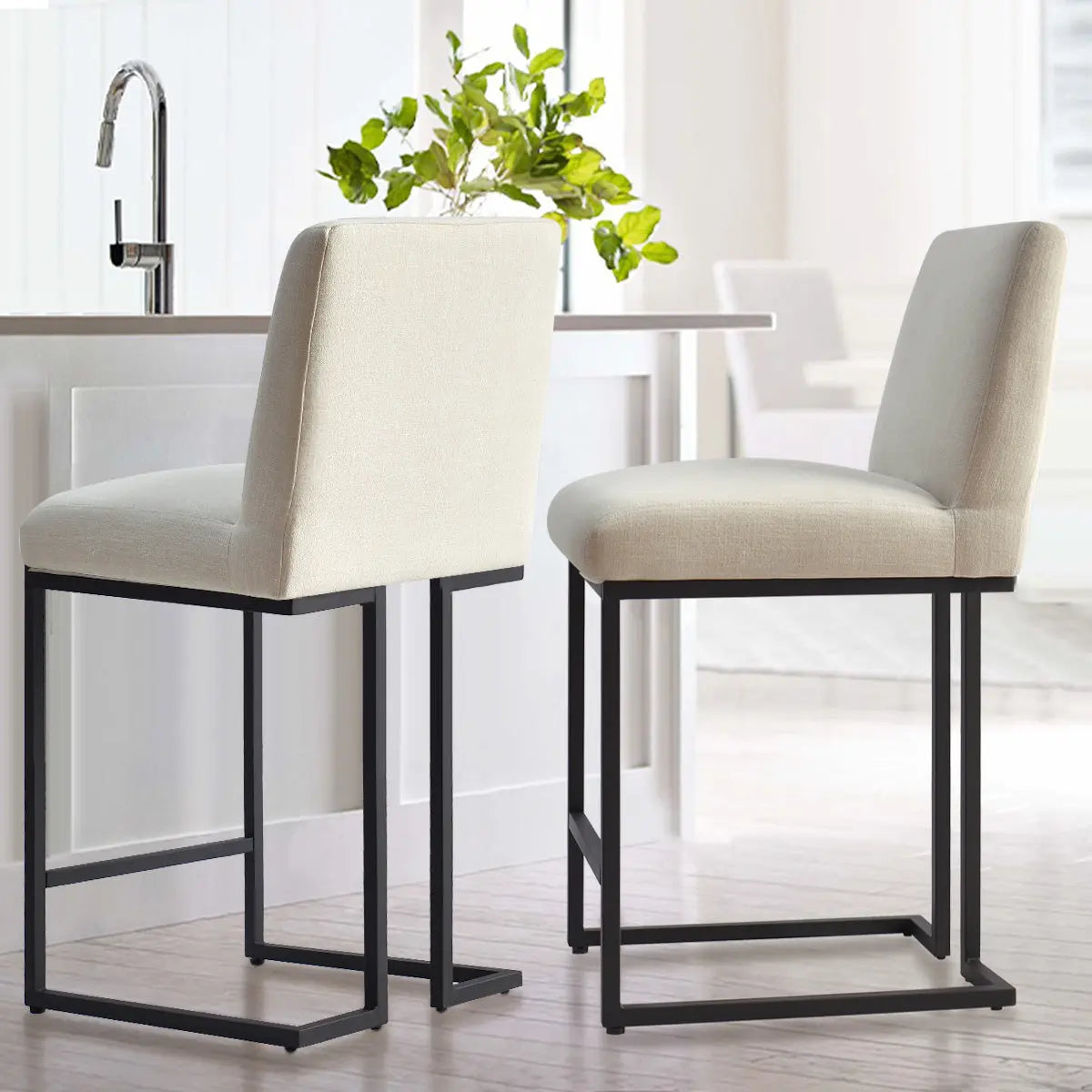 Stylish Maison Counter Stools Set of 2, perfect for kitchen or bar seating with a contemporary flair