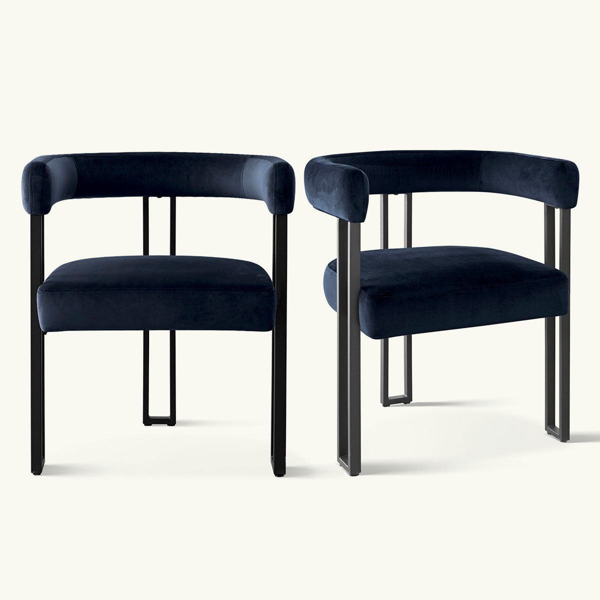 Mia 2-Piece Set Lux Velvet Dining Chairs, Comfortable & Space-Saving Design - The Pop Maison
