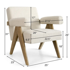 Morgan Oak Leg, Mid Century Modern Arm Chair, Comfy Reading Chair The Pop Maison