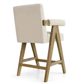 Morgan 25.5"H OAK Counter Stool with Arms The Pop Maison