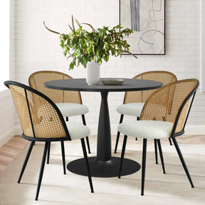 New Haven 35" Round Table & Jules Chair 5pcs Dining Set The Pop Maison