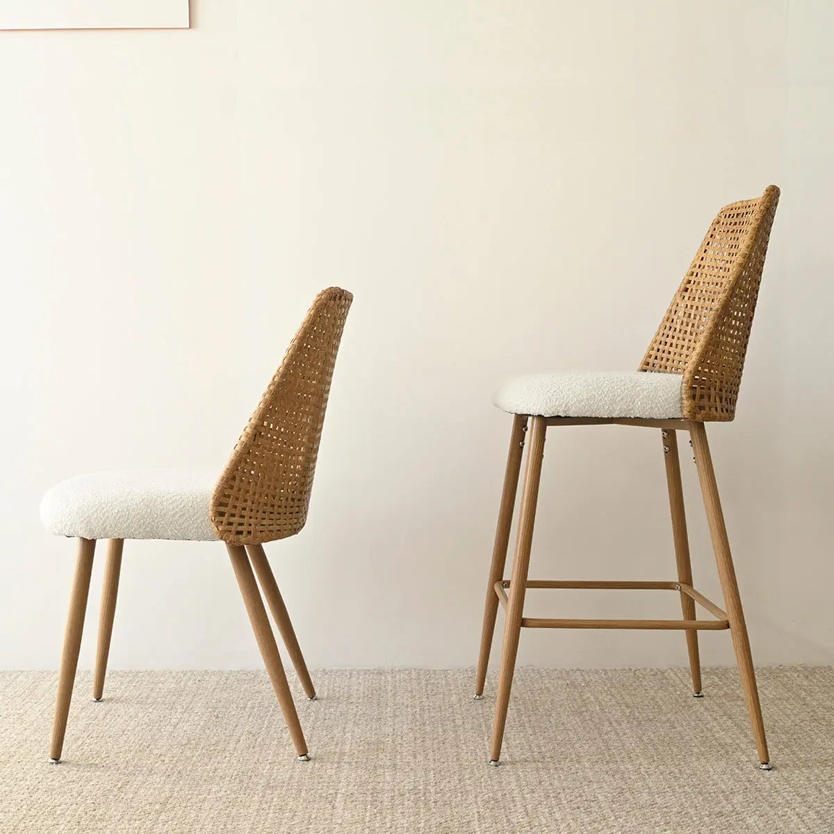 Nice Boucle Dining Chair Set Of 4 The Pop Maison