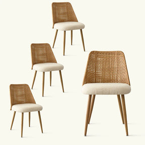 Nice Boucle Dining Chair Set Of 4 The Pop Maison