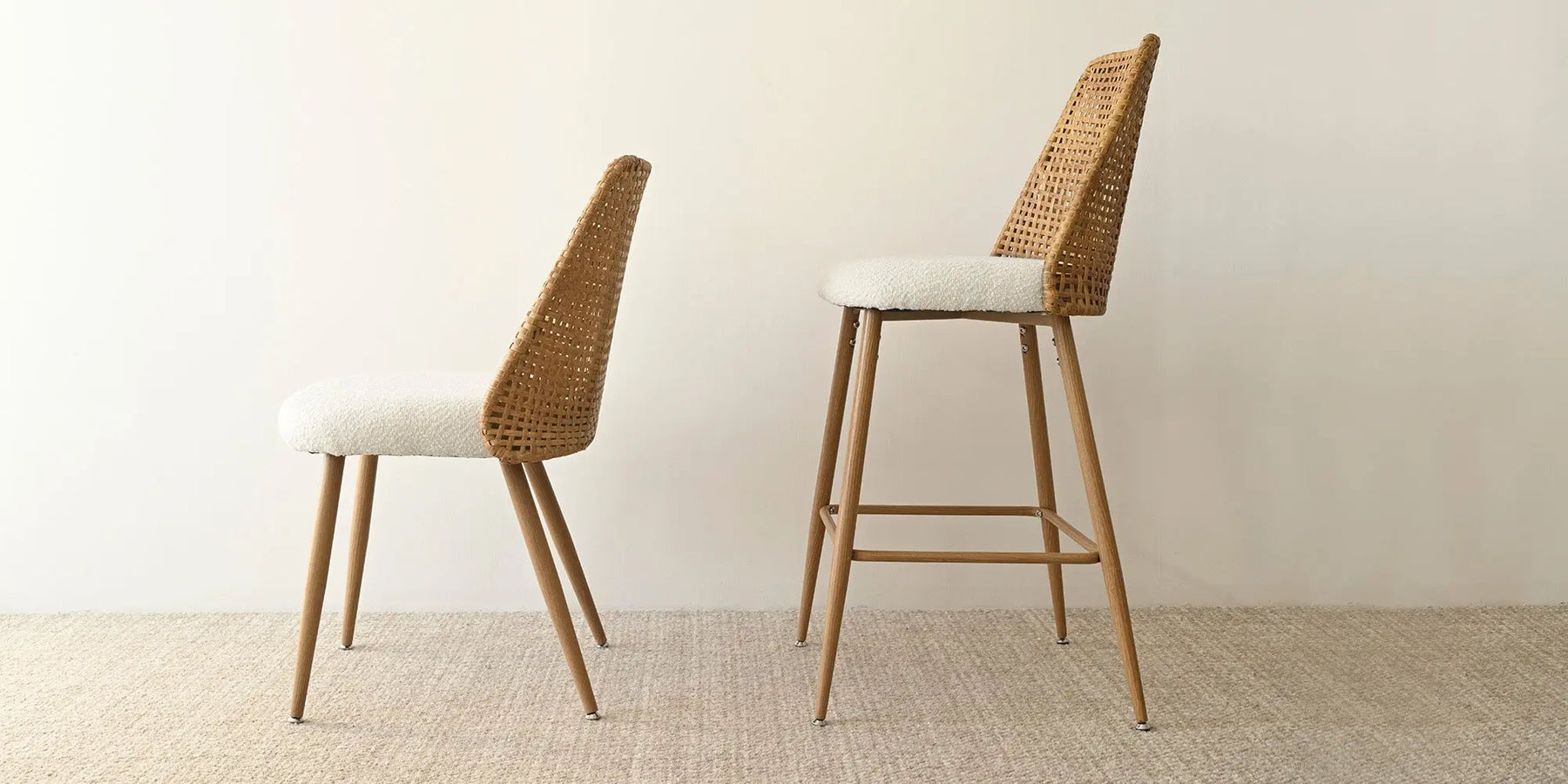 Nice Boucle Counter Stool Set Of 4 The Pop Maison