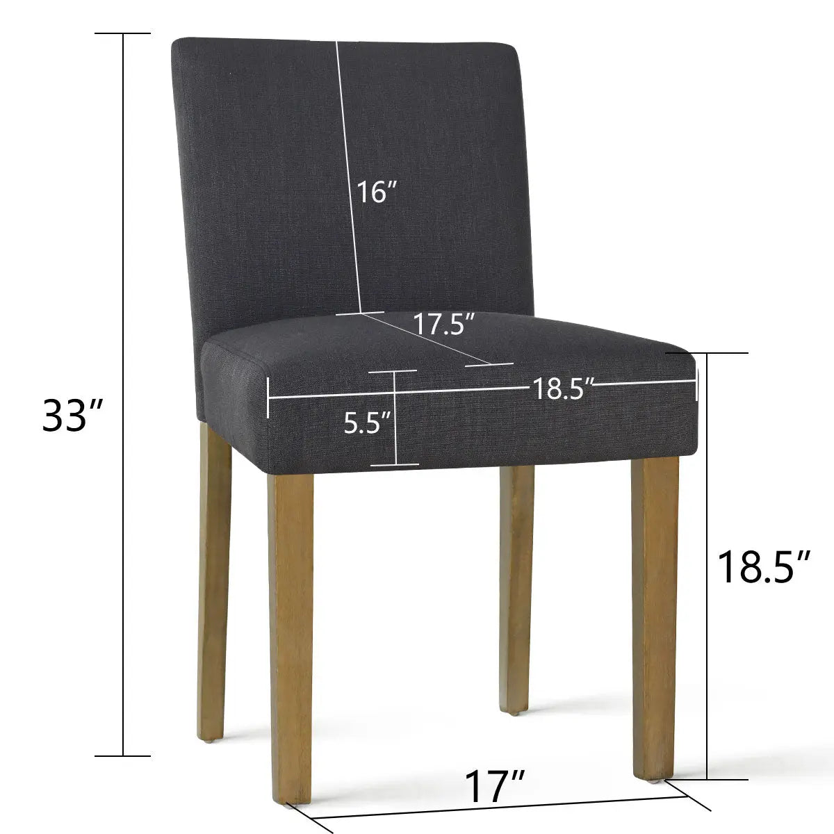 North Linen Blend Dining Chair (Set of 2) The Pop Maison